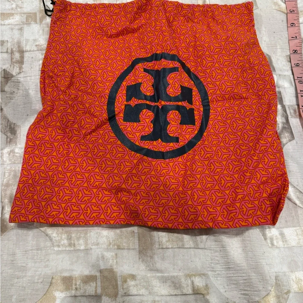 Tory Burch LOGOPink Orange black Duster large / extra large Bag with draw string